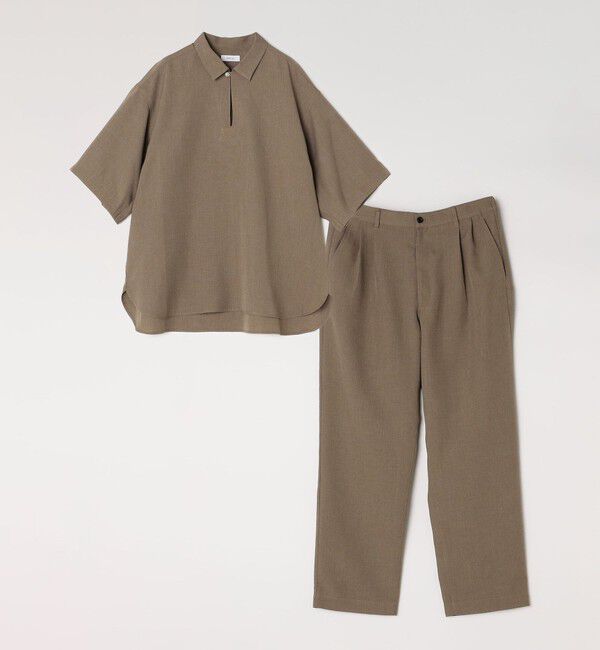 SHIPS any「SHIPS any:〈洗濯機可能〉リネンライク セミワイド パンツ(セットアップ対応) 25SS◇」|チノ|