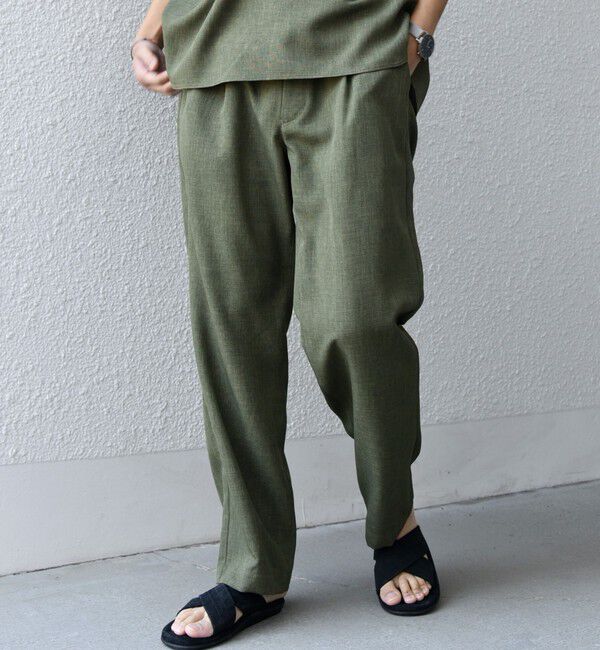SHIPS any「SHIPS any:〈洗濯機可能〉リネンライク セミワイド パンツ(セットアップ対応) 25SS◇」|チノ|
