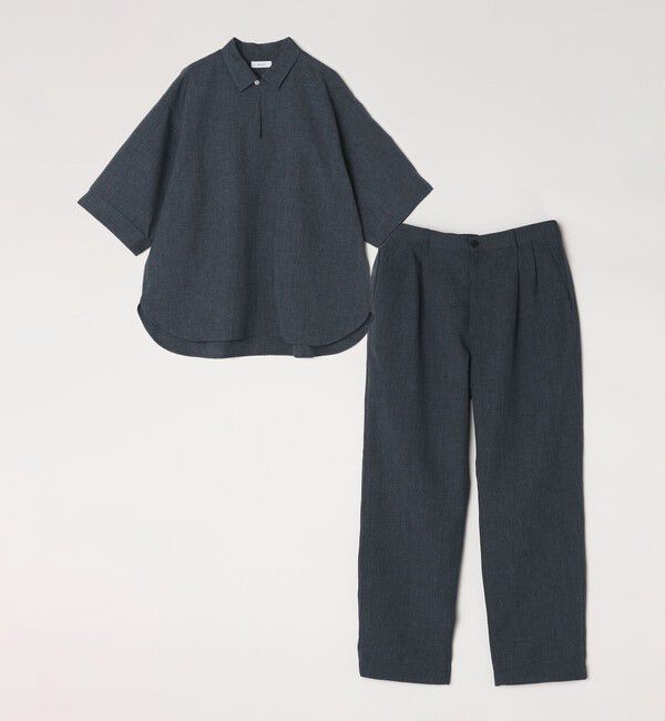 SHIPS any「SHIPS any:〈洗濯機可能〉リネンライク セミワイド パンツ(セットアップ対応) 25SS◇」|チノ|