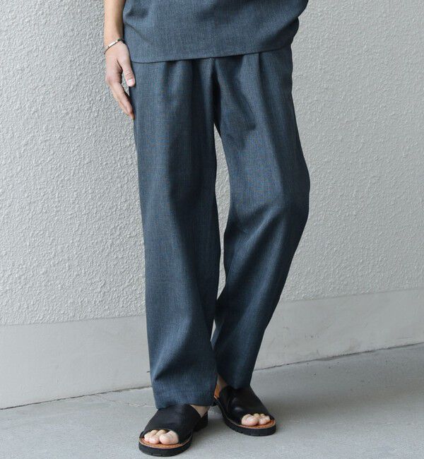 SHIPS any「SHIPS any:〈洗濯機可能〉リネンライク セミワイド パンツ(セットアップ対応) 25SS◇」|チノ|