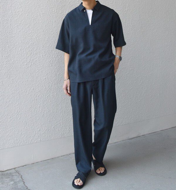 SHIPS any「SHIPS any:〈洗濯機可能〉リネンライク セミワイド パンツ(セットアップ対応) 25SS◇」|チノ|