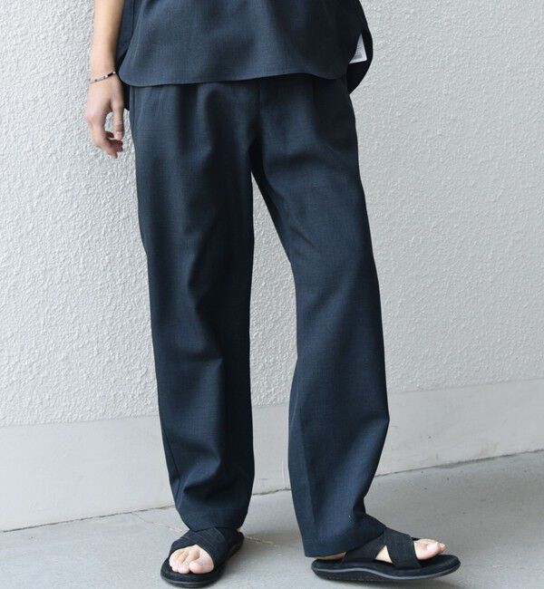 SHIPS any「SHIPS any:〈洗濯機可能〉リネンライク セミワイド パンツ(セットアップ対応) 25SS◇」|チノ|