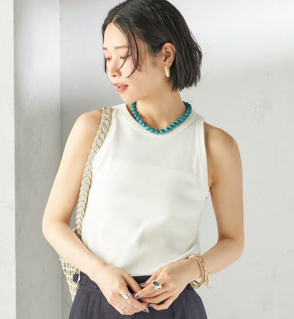 SHIPS for women「アメリカン スリーブ リブ タンクトップ」|タンクトップ|オフホワイト