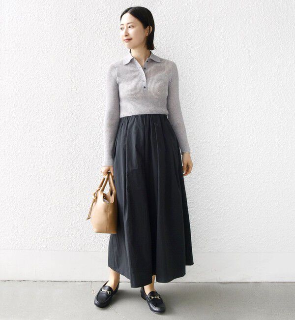 SHIPS for women「〈手洗い可能〉ライト タフタ タック フレア スカート」|スカート|