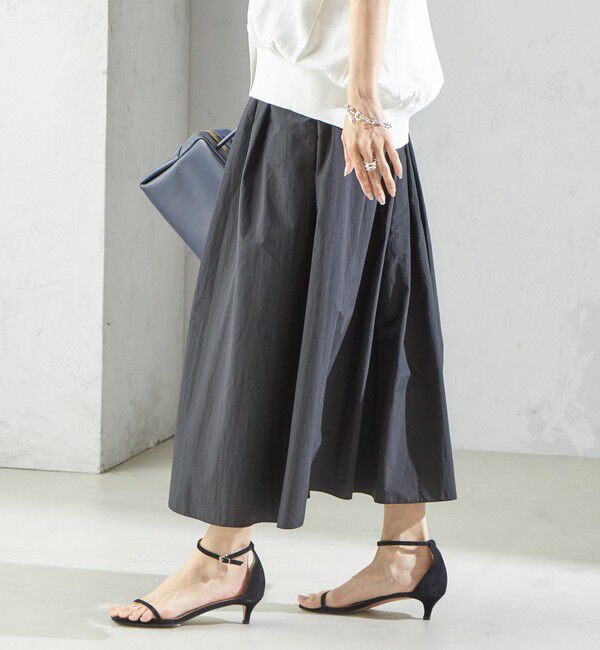 SHIPS for women「〈手洗い可能〉ライト タフタ タック フレア スカート」|スカート|