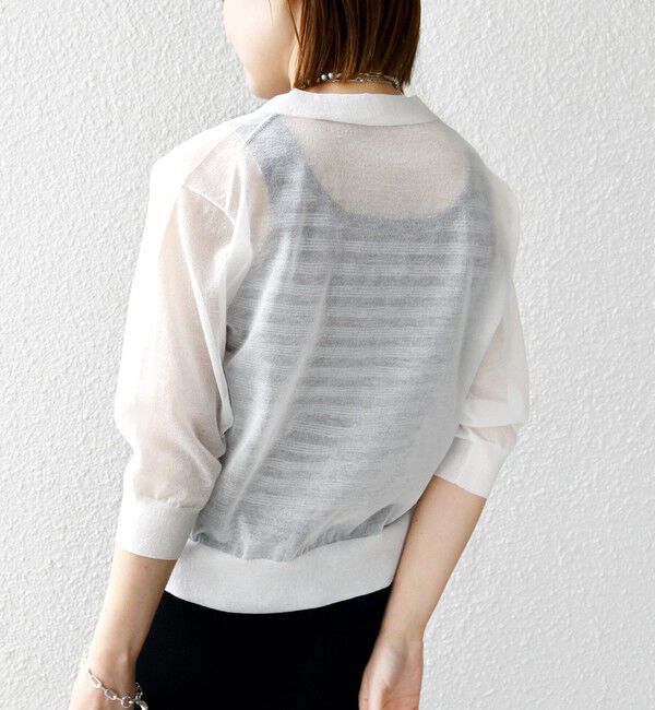 SHIPS for women「〈手洗い可能〉ラミー混 シアー カーディガン」|カーディガン|