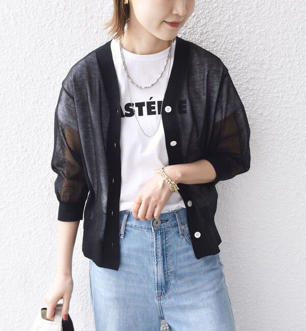 SHIPS for women「〈手洗い可能〉ラミー混 シアー カーディガン」|カーディガン|