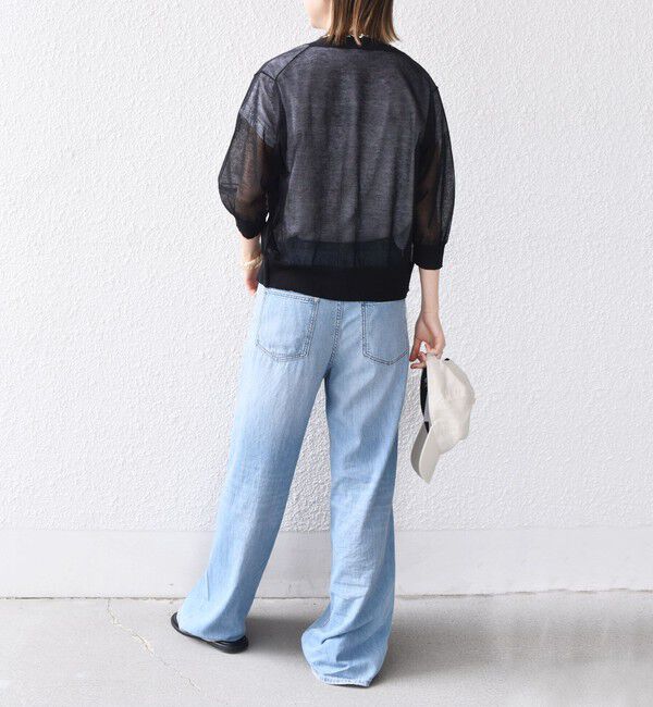 SHIPS for women「〈手洗い可能〉ラミー混 シアー カーディガン」|カーディガン|