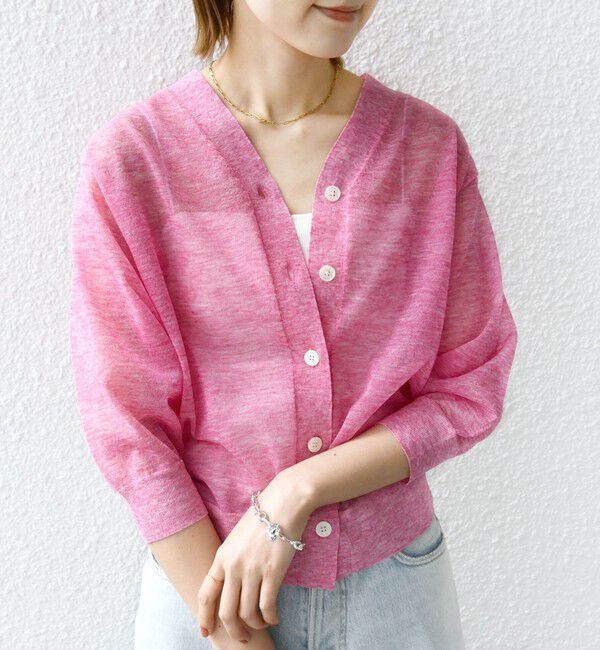 SHIPS for women「〈手洗い可能〉ラミー混 シアー カーディガン」|カーディガン|