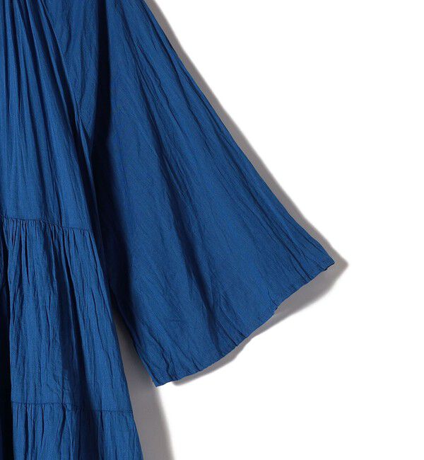 SHIPS for women「〈手洗い可能〉Fanaka:クリンクル 袖 フレア ロング ワンピース」|ワンピース|