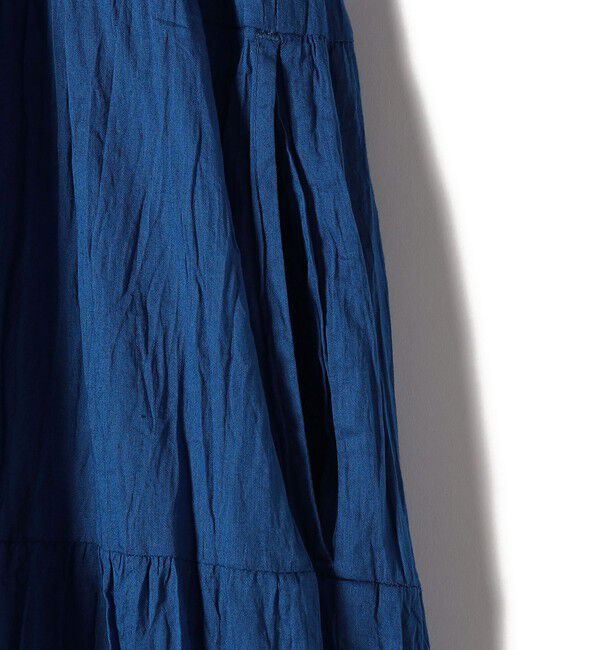 SHIPS for women「〈手洗い可能〉Fanaka:クリンクル 袖 フレア ロング ワンピース」|ワンピース|