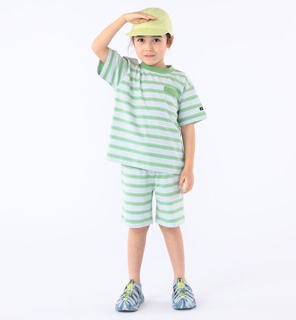 SHIPS KIDS「【SHIPS KIDS別注】RUSSELL ATHLETIC:100～130cm /ボーダーTEE」|Tシャツ・カットソー|