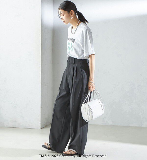 SHIPS for women「〈手洗い可能〉2タック ワイド パンツ（ブラック）」|その他|