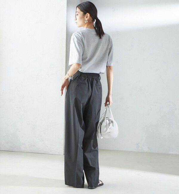 SHIPS for women「〈手洗い可能〉2タック ワイド パンツ（ブラック）」|その他|