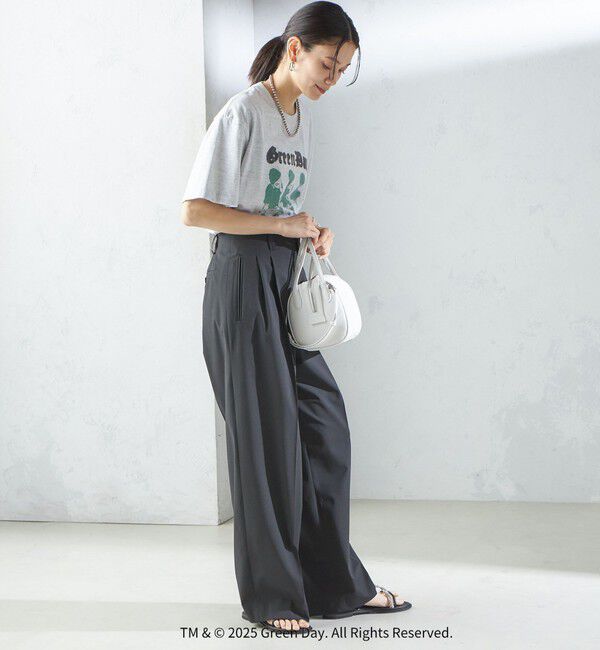 SHIPS for women「〈手洗い可能〉2タック ワイド パンツ（ブラック）」|その他|