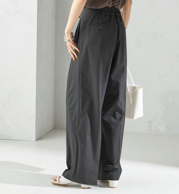 SHIPS for women「〈手洗い可能〉2タック ワイド パンツ（ブラック）」|その他|