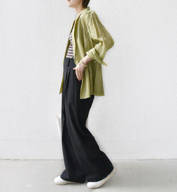 SHIPS for women「〈手洗い可能〉2タック ワイド パンツ（ブラック）」|その他|