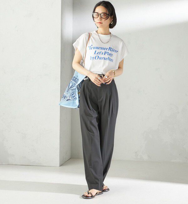 SHIPS for women「〈手洗い可能〉2タック ワイド パンツ（ブラック）」|その他|