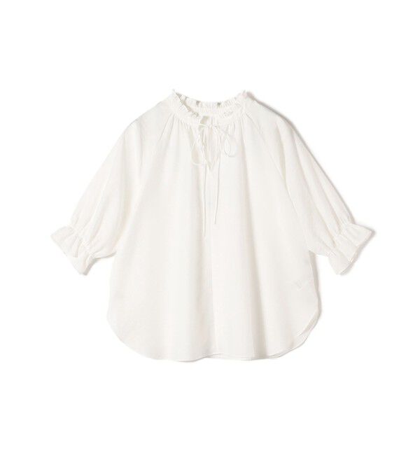 SHIPS for women「〈洗濯機可能〉前後 2WAY フリル リボン シアー ブラウス」|シャツ・ブラウス|