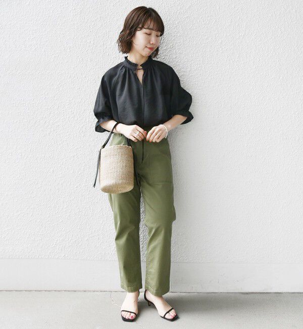 SHIPS for women「〈洗濯機可能〉前後 2WAY フリル リボン シアー ブラウス」|シャツ・ブラウス|