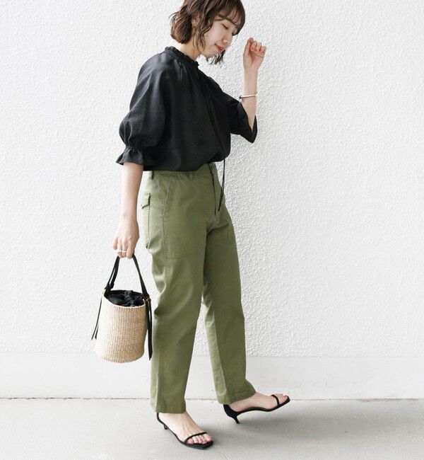 SHIPS for women「〈洗濯機可能〉前後 2WAY フリル リボン シアー ブラウス」|シャツ・ブラウス|