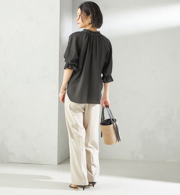 SHIPS for women「〈洗濯機可能〉前後 2WAY フリル リボン シアー ブラウス」|シャツ・ブラウス|