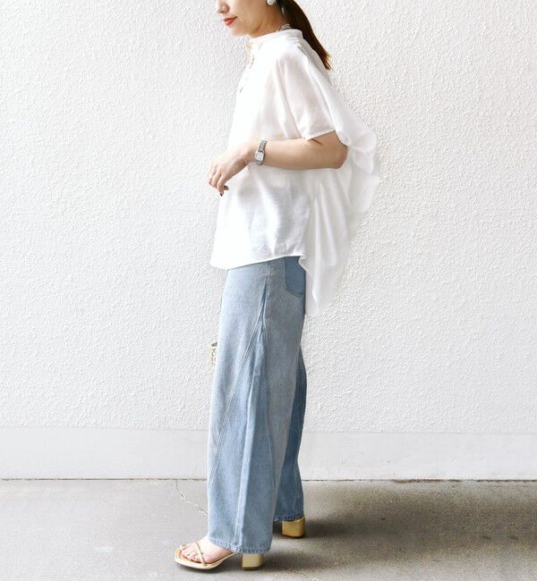 SHIPS for women「〈手洗い可能〉袖 ギャザー ドルマン ブラウス」|シャツ・ブラウス|