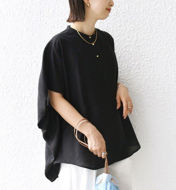 SHIPS for women「〈手洗い可能〉袖 ギャザー ドルマン ブラウス」|シャツ・ブラウス|