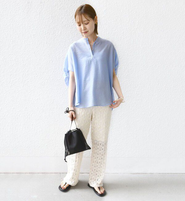 SHIPS for women「〈手洗い可能〉袖 ギャザー ドルマン ブラウス」|シャツ・ブラウス|