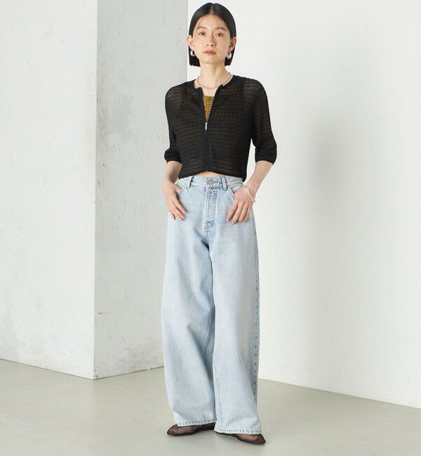 SHIPS for women「Wai＋:ジャカード シアー ジップ カーディガン」|カーディガン|