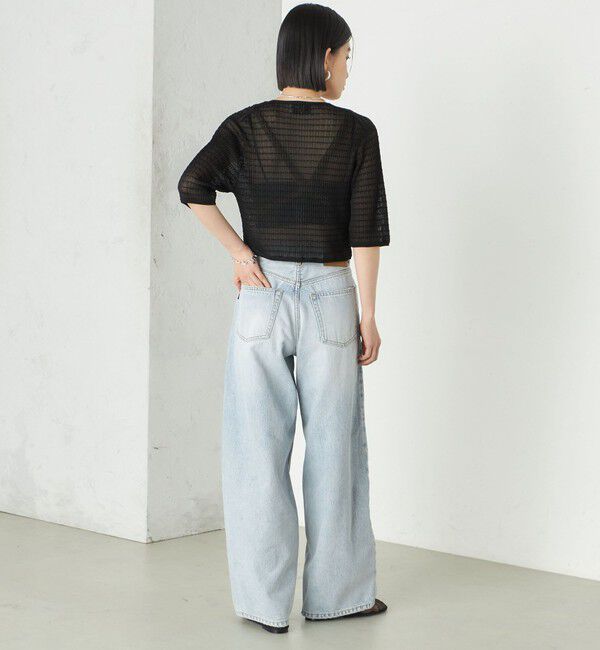 SHIPS for women「Wai＋:ジャカード シアー ジップ カーディガン」|カーディガン|