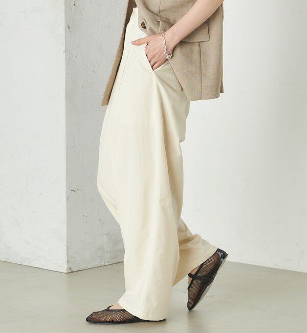 SHIPS for women「Wai＋:〈手洗い可能〉2タック スラックス」|スラックス|