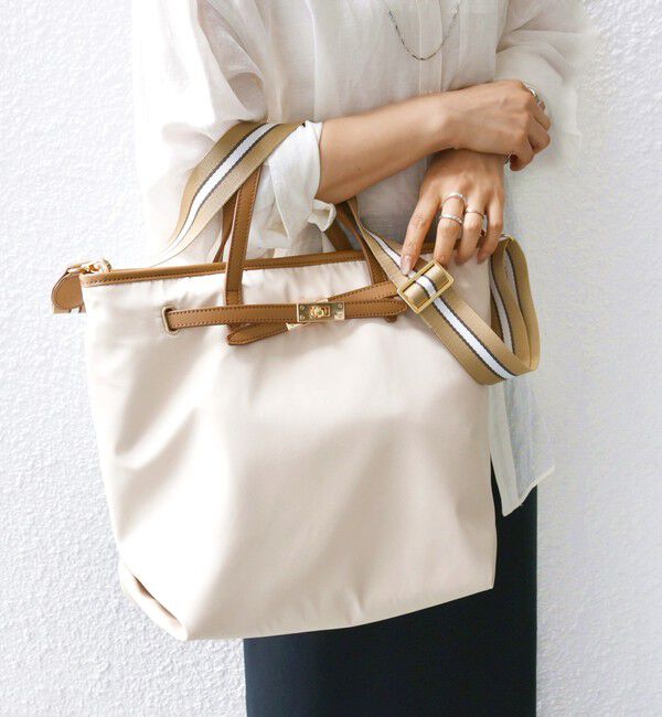 SHIPS for women「【WEB限定】ライン テープ ショルダー付き A4 トート」|トートバッグ|