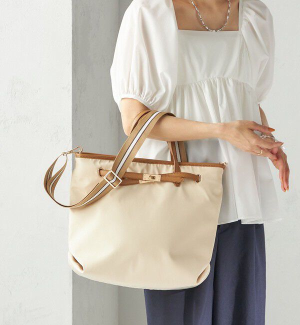 SHIPS for women「【WEB限定】ライン テープ ショルダー付き A4 トート」|トートバッグ|