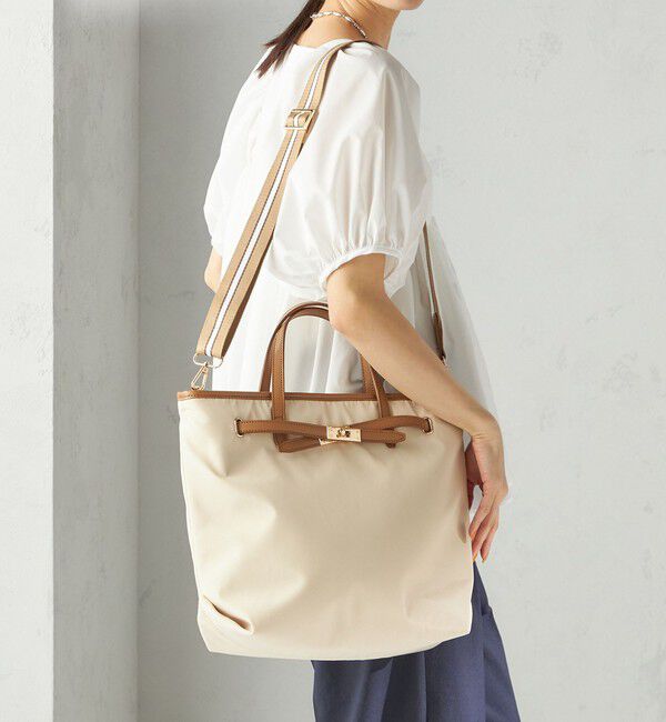 SHIPS for women「【WEB限定】ライン テープ ショルダー付き A4 トート」|トートバッグ|