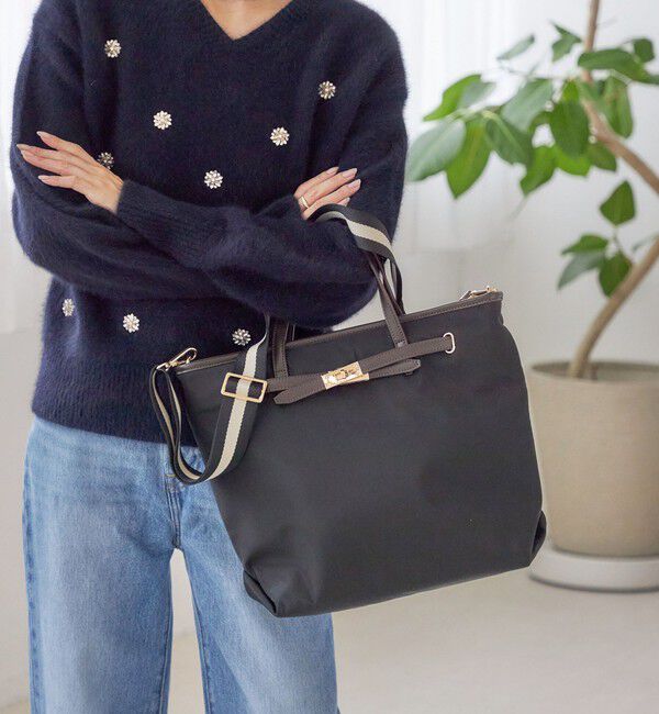 SHIPS for women「【WEB限定】ライン テープ ショルダー付き A4 トート」|トートバッグ|