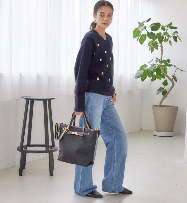 SHIPS for women「【WEB限定】ライン テープ ショルダー付き A4 トート」|トートバッグ|