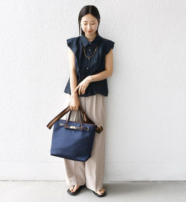 SHIPS for women「【WEB限定】ライン テープ ショルダー付き A4 トート」|トートバッグ|