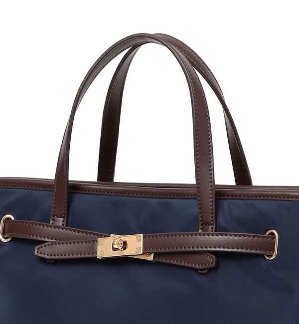 SHIPS for women「【WEB限定】ライン テープ ショルダー付き A4 トート」|トートバッグ|