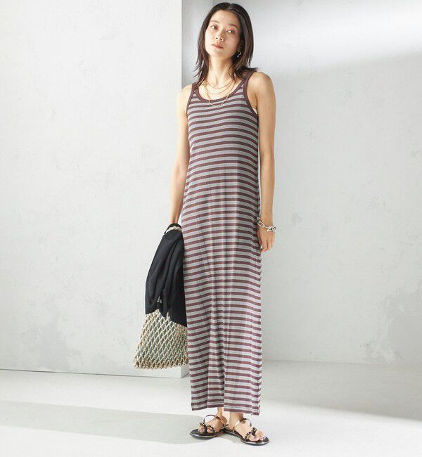 SHIPS for women「【SHIPS別注】miller:〈洗濯機可能〉ボーダー タンクトップ ワンピース」|ワンピース|