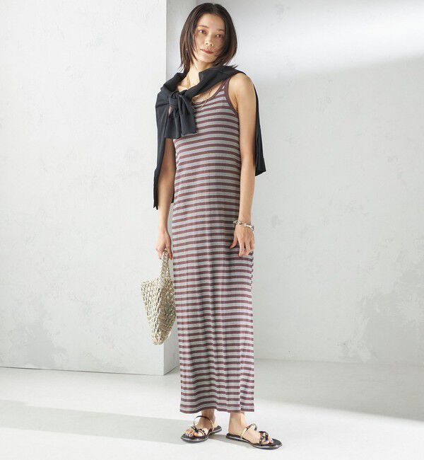 SHIPS for women「【SHIPS別注】miller:〈洗濯機可能〉ボーダー タンクトップ ワンピース」|ワンピース|