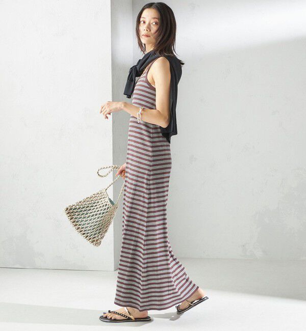 SHIPS for women「【SHIPS別注】miller:〈洗濯機可能〉ボーダー タンクトップ ワンピース」|ワンピース|