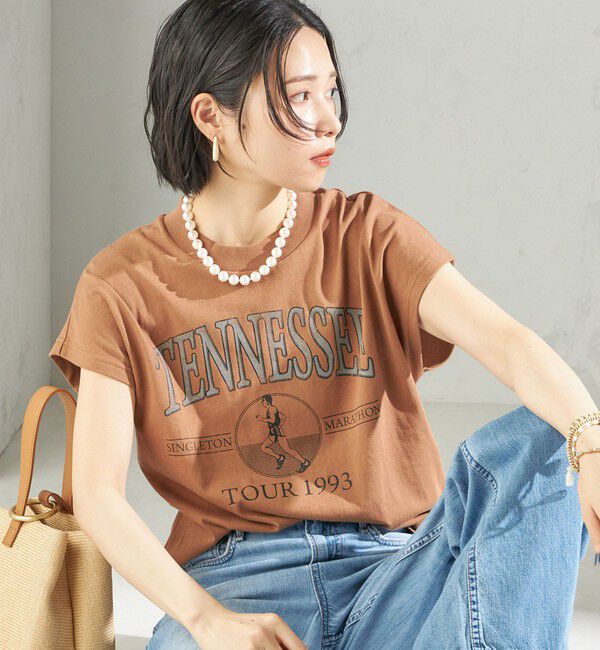 SHIPS for women「【SHIPS別注】TENNESSEE:フレンチ スリーブ プルオーバー」|タンクトップ|ブラウン系