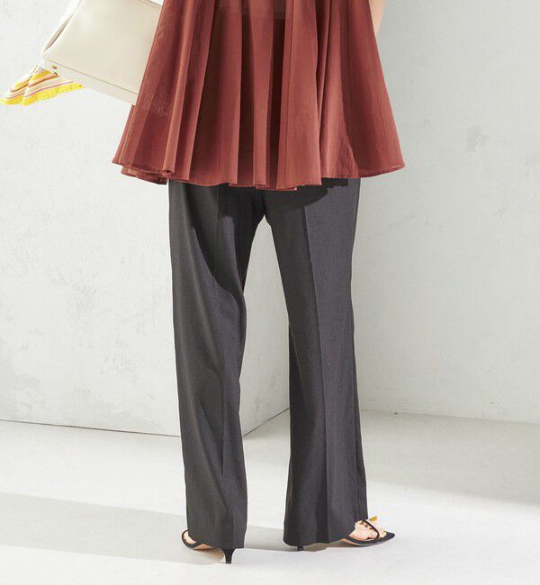 SHIPS for women「〈手洗い可能〉麻調 合繊 2タック ワイド パンツ 2」|その他|