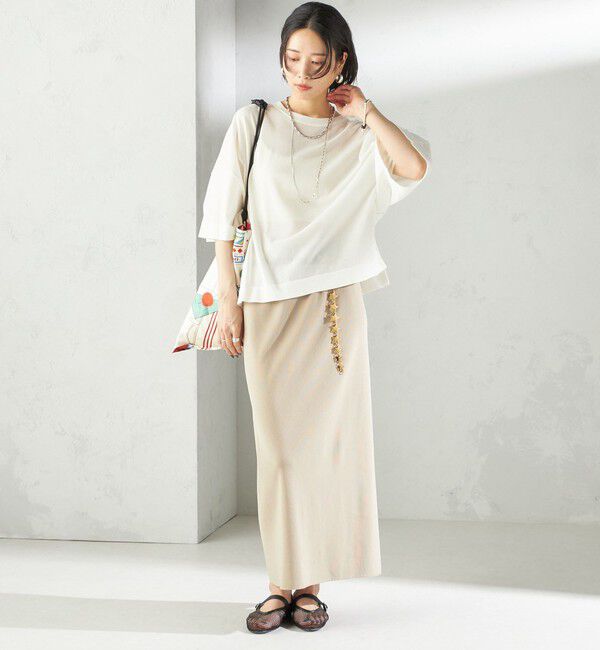 SHIPS for women「〈手洗い可能〉18G コットン ナイロン ワイド スリーブ プルオーバー」|ニット・セーター|