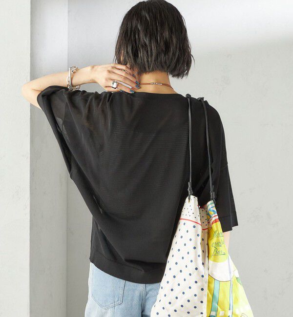 SHIPS for women「〈手洗い可能〉18G コットン ナイロン ワイド スリーブ プルオーバー」|ニット・セーター|