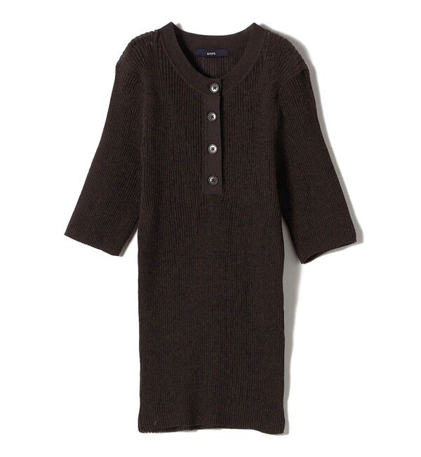 SHIPS for women「〈手洗い可能〉ラミー混 シアー ヘンリー ネック ニット」|ニット・セーター|