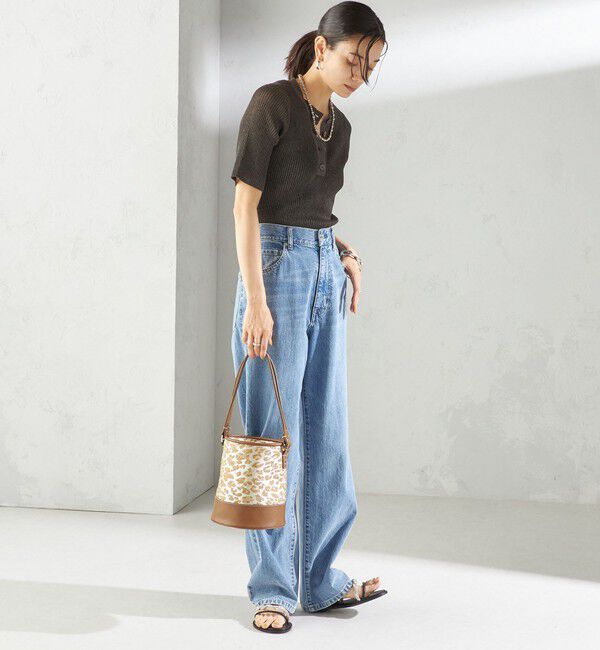 SHIPS for women「〈手洗い可能〉ラミー混 シアー ヘンリー ネック ニット」|ニット・セーター|