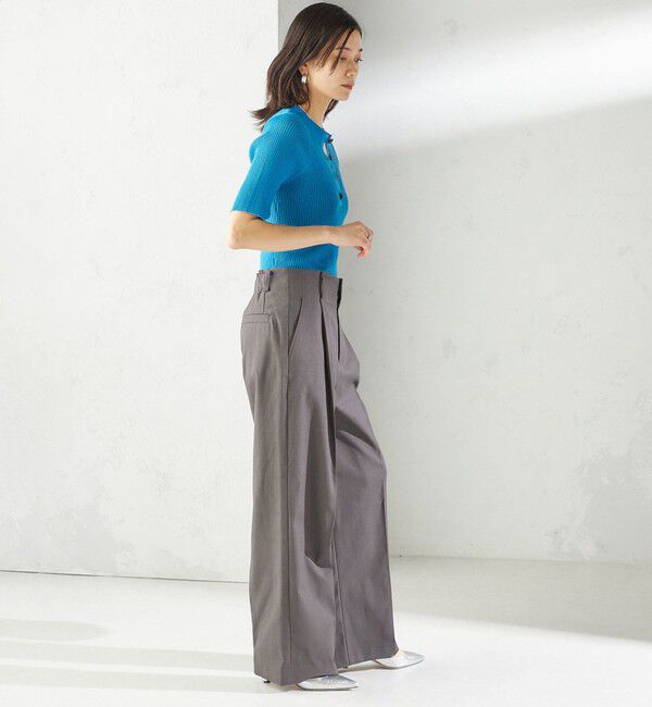 SHIPS for women「〈手洗い可能〉ラミー混 シアー ヘンリー ネック ニット」|ニット・セーター|