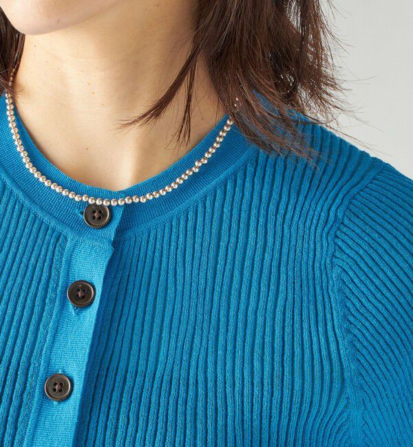 SHIPS for women「〈手洗い可能〉ラミー混 シアー ヘンリー ネック ニット」|ニット・セーター|